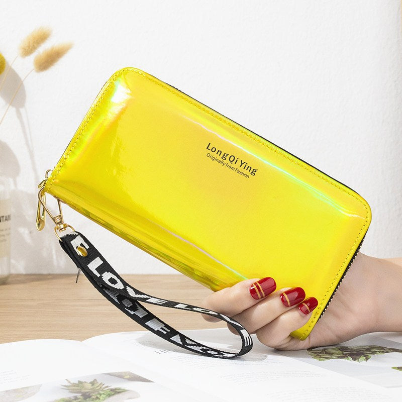 Wholesale Laser Long and Large Capacity PU Wallets